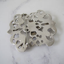 Cargar imagen en el visor de la galería, Massive Austro Hungarian 950 Silver & Garnet Victorian Brooch. - MercyMadge