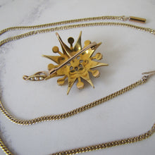 Cargar imagen en el visor de la galería, Victorian 15ct Gold Pearl Star Pendant Necklace. - MercyMadge
