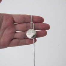 Load image into Gallery viewer, Vintage Sterling Silver Locket Necklace, Engraved Ferns. - MercyMadge
