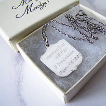 Lade das Bild in den Galerie-Viewer, Vintage Silver Pigeon Fob Pendant On Chain. - MercyMadge