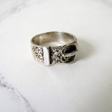 Load image into Gallery viewer, Engraved Scottish Silver Celtic Buckle Ring - MercyMadge
