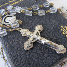Cargar imagen en el visor de la galería, Antique Sterling Silver Czech Crystal Rosary - MercyMadge