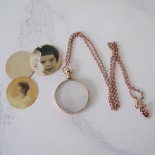 Cargar imagen en el visor de la galería, Antique 9ct Rose Gold Locket Necklace. Edwardian Portrait Locket, Chester Hallmarks. - MercyMadge
