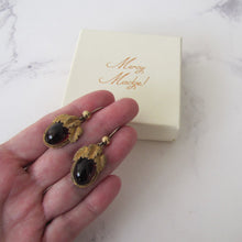 Charger l'image dans la galerie, Georgian Pinchbeck Garnet Paste Earrings - MercyMadge