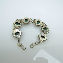 Charger l'image dans la galerie, Vintage Silver Malachite Bracelet, Taxco, Mexico. - MercyMadge