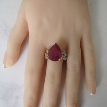 Cargar imagen en el visor de la galería, 14ct Gold Ruby & Diamond Ring - MercyMadge