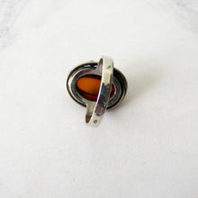 Load image into Gallery viewer, 1930's Baltic Amber Sterling Silver Ring. - MercyMadge