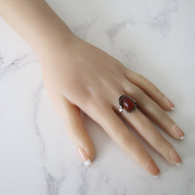 Load image into Gallery viewer, 1930's Baltic Amber Sterling Silver Ring. - MercyMadge