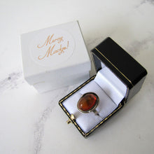 Load image into Gallery viewer, 1930's Baltic Amber Sterling Silver Ring. - MercyMadge