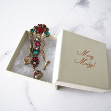 Charger l'image dans la galerie, Antique Austro Hungarian Gold Gilt & Paste Chatelaine Brooch. - MercyMadge