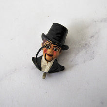 Charger l'image dans la galerie, 1930s Novelty Brooch, Rare Coro Fur Clip, Charlie McCarthy Mechanical Pin. - MercyMadge
