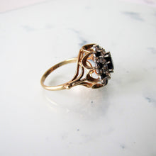 Cargar imagen en el visor de la galería, 1970's 9ct Gold Sapphire & White Spinel Ring - MercyMadge