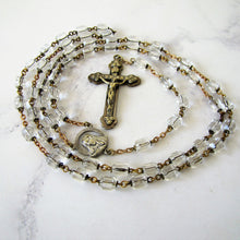 Cargar imagen en el visor de la galería, Antique Sterling Silver Czech Crystal Rosary - MercyMadge