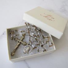 Cargar imagen en el visor de la galería, Antique Sterling Silver Czech Crystal Rosary - MercyMadge