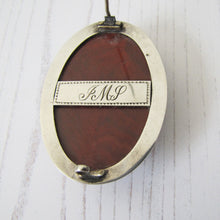 Load image into Gallery viewer, Large Victorian Sterling Silver Scottish Agate Monogrammed Brooch