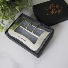 Carica l'immagine nel visualizzatore di Gallery, Antique Arts & Crafts Silver Buckle, Grey and Co. London, 1906. Large Sterling Silver Edwardian Dress Buckle. Antique Nurses Buckle