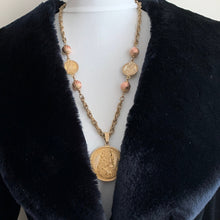 Charger l'image dans la galerie, Vintage 1960s Miriam Haskell Gold Coin Pendant Necklace, Emperor Wilhelm & Maria Theresa Thaler Coins
