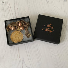 Charger l'image dans la galerie, Vintage 1960s Miriam Haskell Gold Coin Pendant Necklace, Emperor Wilhelm & Maria Theresa Thaler Coins