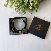 Cargar imagen en el visor de la galería, Antique English Braided Hair Watch Chain With Silver & Gold Pendant Fob. Victorian/Edwardian Albertina Pocket Watch Chain, Dog Clip, T-Bar.