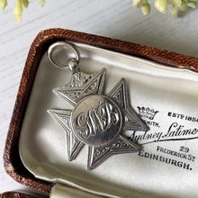 Cargar imagen en el visor de la galería, Antique Victorian Sterling Silver Engraved Cross Pattée Fob. Aesthetic Engraved St John's Cross Necklace Pendant, British Hallmark 1896