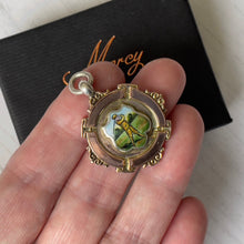 Charger l'image dans la galerie, Antique 9ct Gold, Silver & Enamel Fob Pendant. Superb Vintage Golfer Fob, Northern Goldsmiths, Hallmarked Chester 1936. Art Deco Pendant Fob