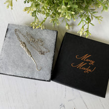 Cargar imagen en el visor de la galería, Victorian Miniature Silver Button Hook Pendant. Antique English Sterling Silver Chatelaine Accessory. Silver Novelty Pendant Necklace.