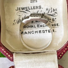 Cargar imagen en el visor de la galería, Art Deco 835 Silver Pave Set Marcasite Ring. 1930s Geometric Concave Band Style Ring. Vintage Cocktail Ring, Germany. Size 6 US/M UK/52 EU