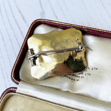 Cargar imagen en el visor de la galería, Antique Georgian Gold Cased Locket Brooch With Hair Work. Victorian Rolled Gold Fill Sentimental/Mourning Brooch