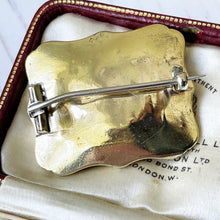 Cargar imagen en el visor de la galería, Antique Georgian Gold Cased Locket Brooch With Hair Work. Victorian Rolled Gold Fill Sentimental/Mourning Brooch