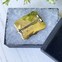 Cargar imagen en el visor de la galería, Antique Georgian Gold Cased Locket Brooch With Hair Work. Victorian Rolled Gold Fill Sentimental/Mourning Brooch