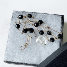 Lade das Bild in den Galerie-Viewer, Antique Art Deco Glass Bead & Gold Chain Necklace. 1920s Pendant Drop Lavalier Necklace. Rolled Gold Fill Beaded Lariat Necklace