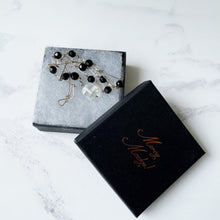 Lade das Bild in den Galerie-Viewer, Antique Art Deco Glass Bead & Gold Chain Necklace. 1920s Pendant Drop Lavalier Necklace. Rolled Gold Fill Beaded Lariat Necklace