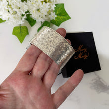 Cargar imagen en el visor de la galería, Antique Victorian Engraved Silver Wide Cuff Bracelet. Sterling Silver Aesthetic Engraved Ivy Cuff. English Sweetheart Bangle, 1881 Hallmark