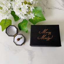 Cargar imagen en el visor de la galería, Vintage Baltic Amber Sterling Silver Ring. Russian Natural Cognac Amber Bezel Ring. Stacking/Index/Pinky Vintage Ring Size US 6/UK L.5/EU 52