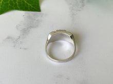 Cargar imagen en el visor de la galería, Art Deco 835 Silver Pave Set Marcasite Ring. 1930s Geometric Concave Band Style Ring. Vintage Cocktail Ring, Germany. Size 6 US/M UK/52 EU