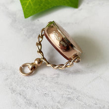 Charger l'image dans la galerie, Victorian 9ct Gold Locket Style Fob. Scottish Carnelian & Engraved Initials Spinner Fob. Antique Victorian Love Token, Sweetheart Pendant