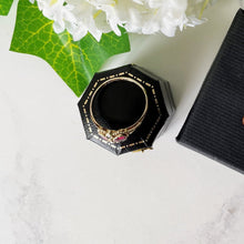 Cargar imagen en el visor de la galería, Antique Georgian Rhodolite Garnet & Pearl Gold Ring. Rose Pink Garnet Floral Cluster Ring. 12 Carat Gold Pansy Ring, Hallmarked For 1816