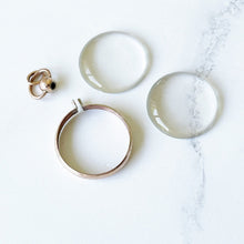 Cargar imagen en el visor de la galería, Victorian 9ct Gold Rock Crystal Locket. Antique Double Sided Photo Locket & Chain. Victorian Rolled Gold Pools Of Light Pendant Necklace