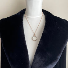 Cargar imagen en el visor de la galería, Victorian 9ct Gold Rock Crystal Locket. Antique Double Sided Photo Locket & Chain. Victorian Rolled Gold Pools Of Light Pendant Necklace