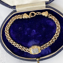 Charger l'image dans la galerie, Antique Victorian Gold Gilt Bracelet. Albertina Watch Chain Bracelet. Gold & Silver Victorian Etruscan Bracelet