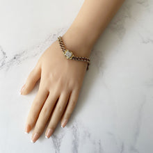 Charger l'image dans la galerie, Antique Victorian Gold Gilt Bracelet. Albertina Watch Chain Bracelet. Gold & Silver Victorian Etruscan Bracelet