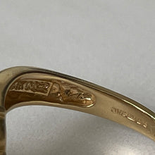 Cargar imagen en el visor de la galería, Vintage 14ct Gold Toi Et Moi CZ Diamond Ring & Heart Box. Gold Bypass Snake Ring. 2-Stone Engagement/Anniversary Ring, Size UK/M, US/6-1/4