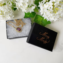 Charger l'image dans la galerie, Vintage 14ct Rolled Gold Amethyst Pendant and Chain. Victorian Style Paste Amethyst Pendant Necklace, Kordes & Lichtenfels Jewelry, Germany