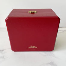 Cargar imagen en el visor de la galería, Genuine Vintage Cartier Wristwatch Box. Red Cowhide Leather Cartier Jewelry Box, Registered Design COWA0049 Cartier Large Watch/Bracelet Box