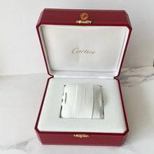 Cargar imagen en el visor de la galería, Genuine Vintage Cartier Wristwatch Box. Red Cowhide Leather Cartier Jewelry Box, Registered Design COWA0049 Cartier Large Watch/Bracelet Box