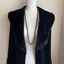 Charger l'image dans la galerie, Antique Tigers Eye Gemstone Bead Necklace. Art Deco 36" Long Rope Necklace. Over The Head Gemstone Necklace.