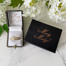 Cargar imagen en el visor de la galería, Vintage 18ct Gold Diamond Band Ring. Princess Cut 10 Diamond Half Hoop Ring, 1.5 CTW. 18K Yellow Gold Eternity/Commitment/Wedding Band