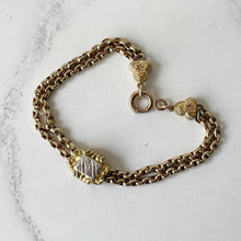 Charger l'image dans la galerie, Antique Victorian Gold Gilt Bracelet. Albertina Watch Chain Bracelet. Gold & Silver Victorian Etruscan Bracelet