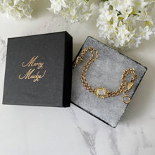 Charger l'image dans la galerie, Antique Victorian Gold Gilt Bracelet. Albertina Watch Chain Bracelet. Gold & Silver Victorian Etruscan Bracelet