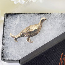 Cargar imagen en el visor de la galería, Vintage Scottish Silver Grouse Brooch. Figural Famous Grouse Game Bird Brooch/Cravat/Lapel Pin. Vintage Silver Jewelry Gifts For Him & Her